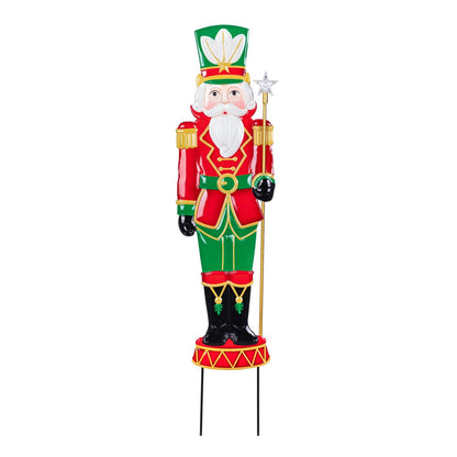 Metal Nutcracker Garden Stake