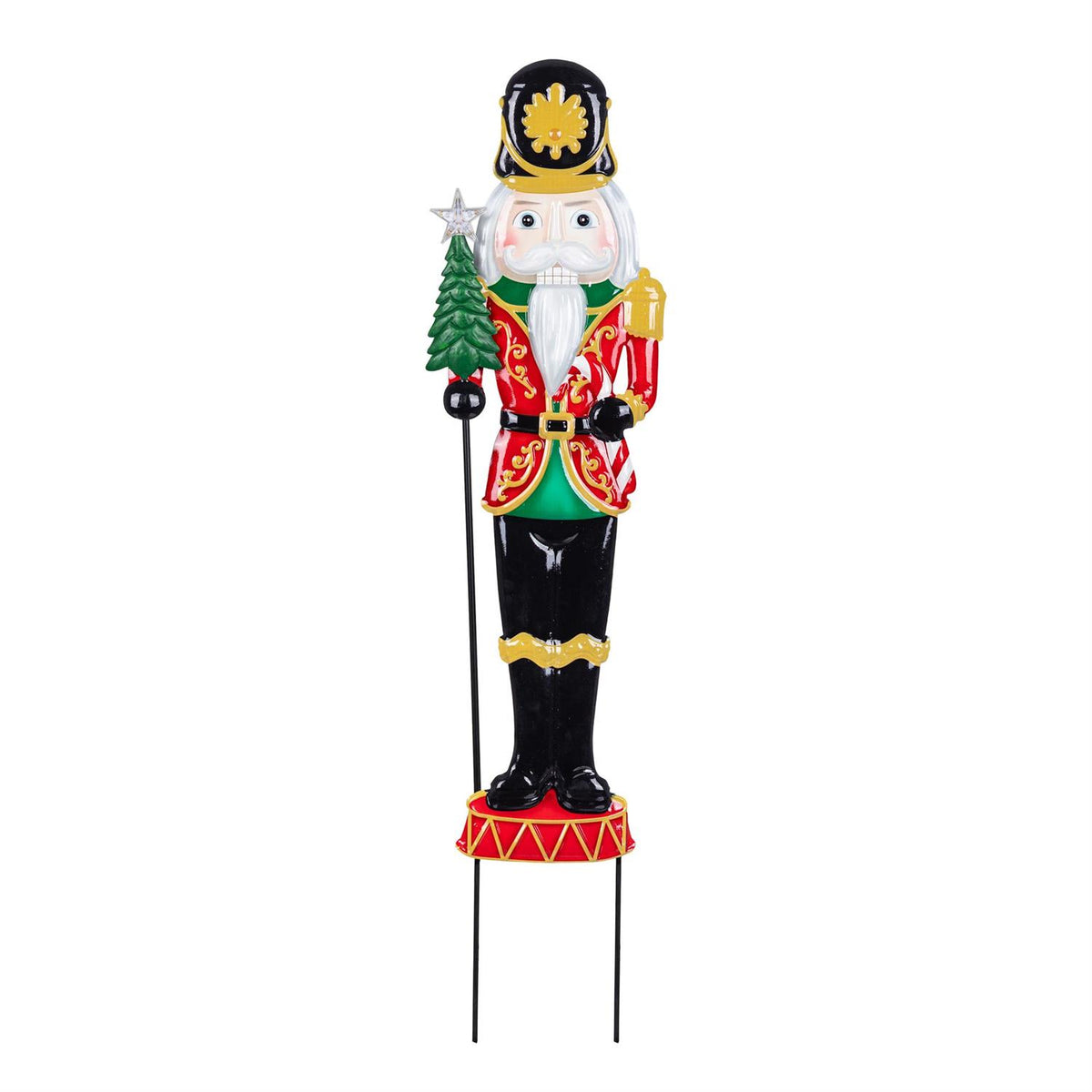 Metal Nutcracker Garden Stake