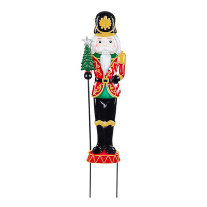 Metal Nutcracker Garden Stake
