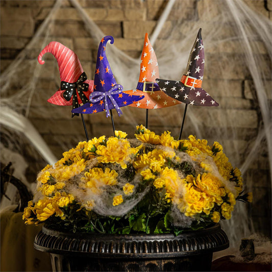 Witch Hat Metal Planter Picks