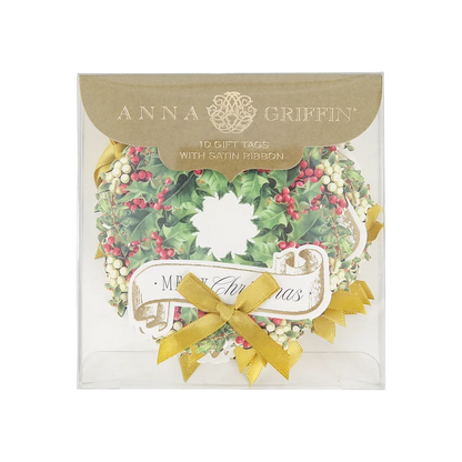 Mistletoe Wreath Gift Tags - 10 ct