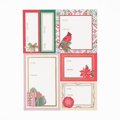 Classic Yuletide Gift Labels - 72 ct