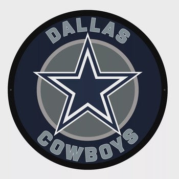 LED Wall Decor, Round, Dallas Cowboys