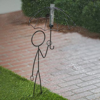 Little Man with Umbrella Rain Gauge