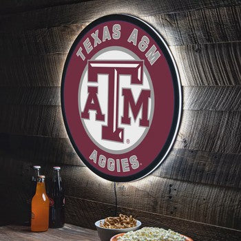 LED Wall Decor, Round, Texas A&M University