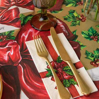 Gilded Holly Table Runner