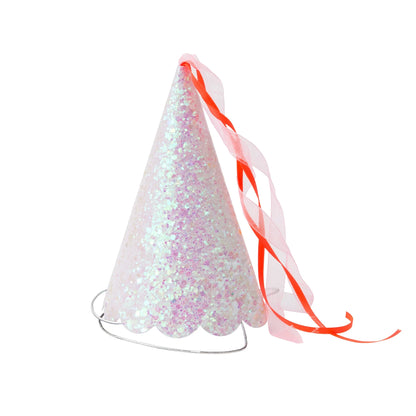 8 Glitter Party Hats