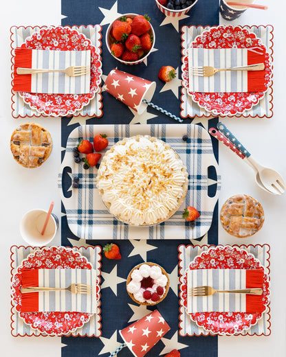 Striped Scallop Napkins