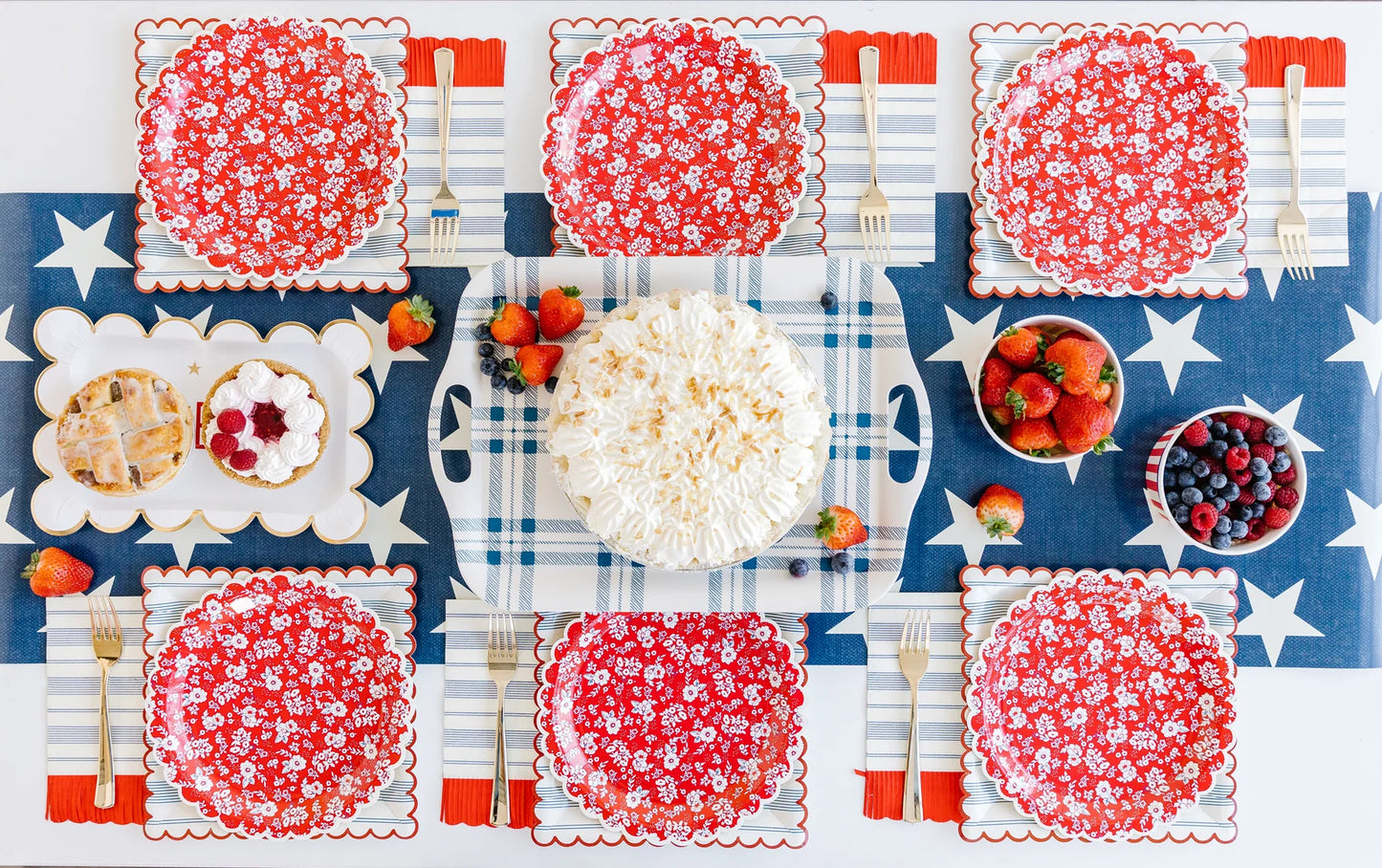Striped Scallop Napkins