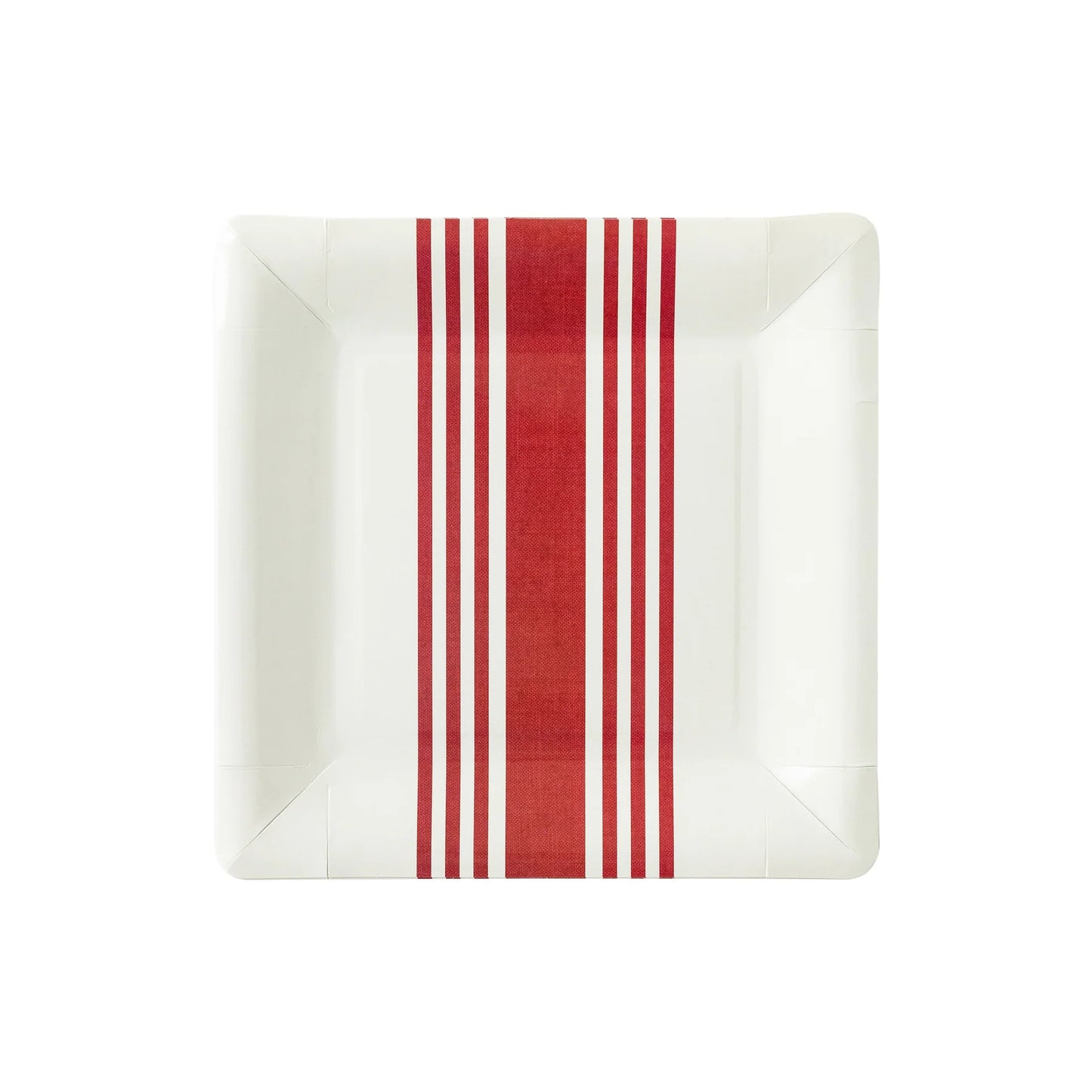 Red Stripe Paper Plates