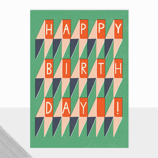 Geometric Happy Birthday Card