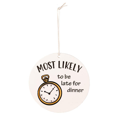 "Most Likely To" Wood Tag