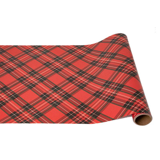 Red Plaid Check Hester & Cook Table Runner