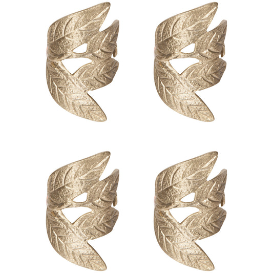 Frond Metal Napkin Rings - Set of 4