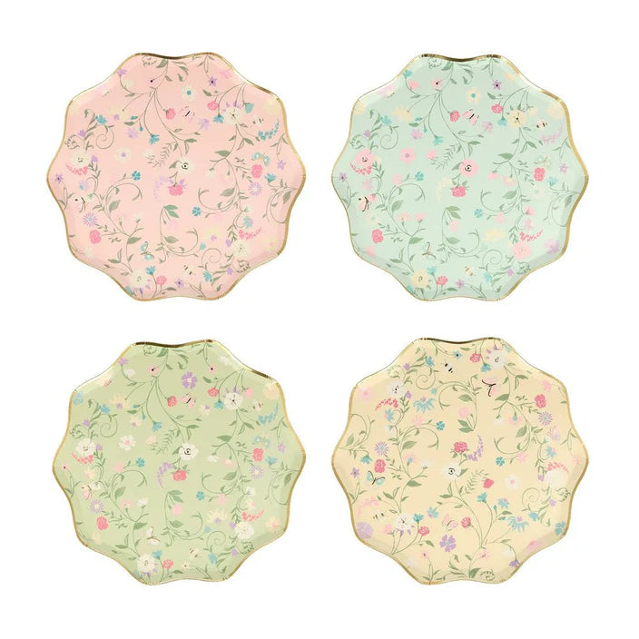 Ladurée x Meri Meri Paris Floral Dessert Party Decor Paper Side Plates