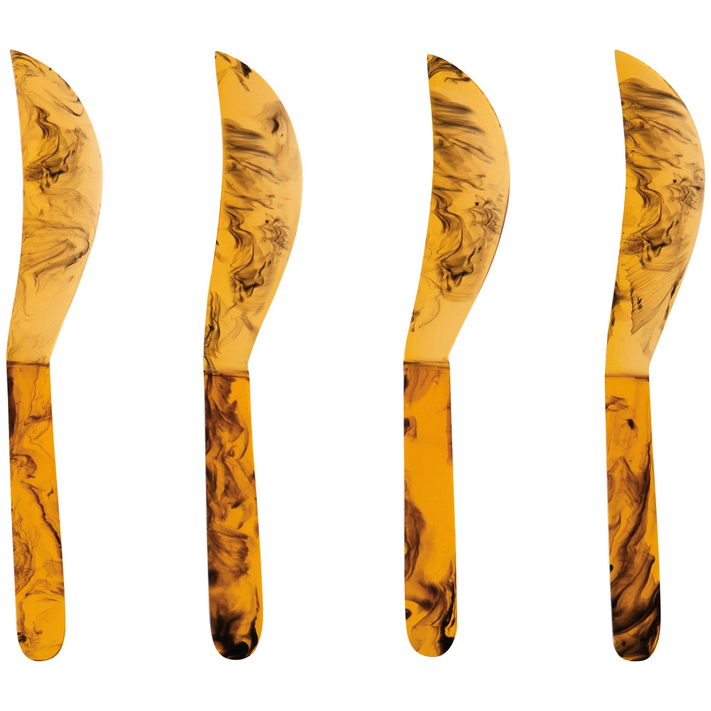 Tortoise Shell Resin Spreader - Set of 4