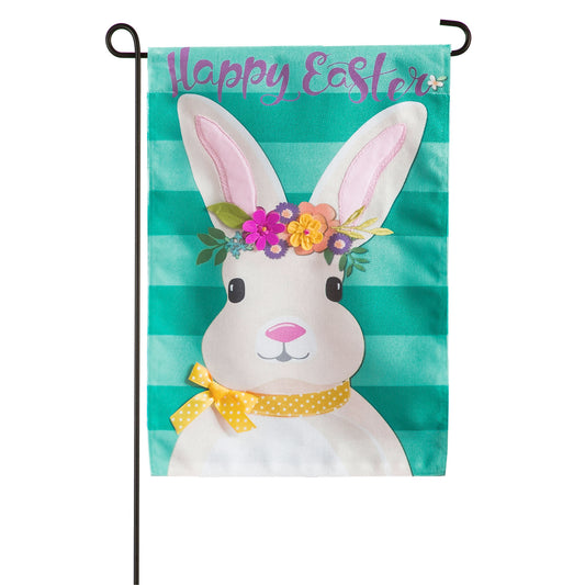 Hoppy Easter Bunny Garden Flag