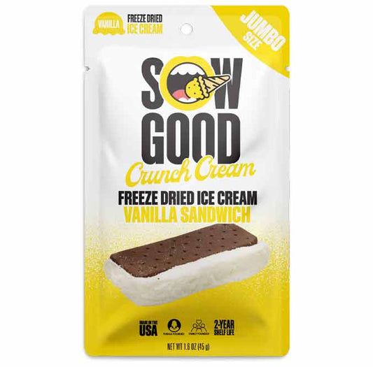Sow Good Freeze Dried Candy - Crunch Cream Vanilla Sandwich (1.6oz)
