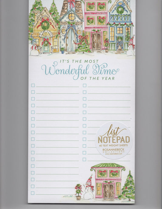 Wonderful Time Of Year List Notepad