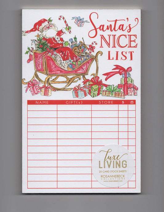 Santa’s Nice List Luxe Notepad