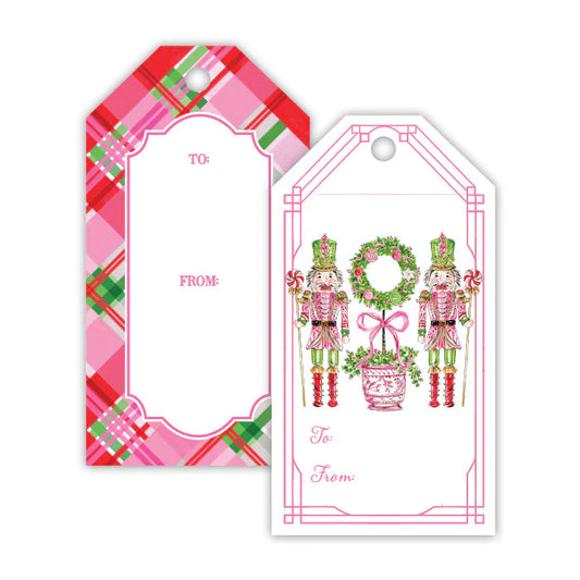 Pink Peppermint Nutcracker Gift Tags