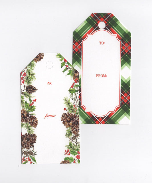 Plaid Acorn Gift Tags