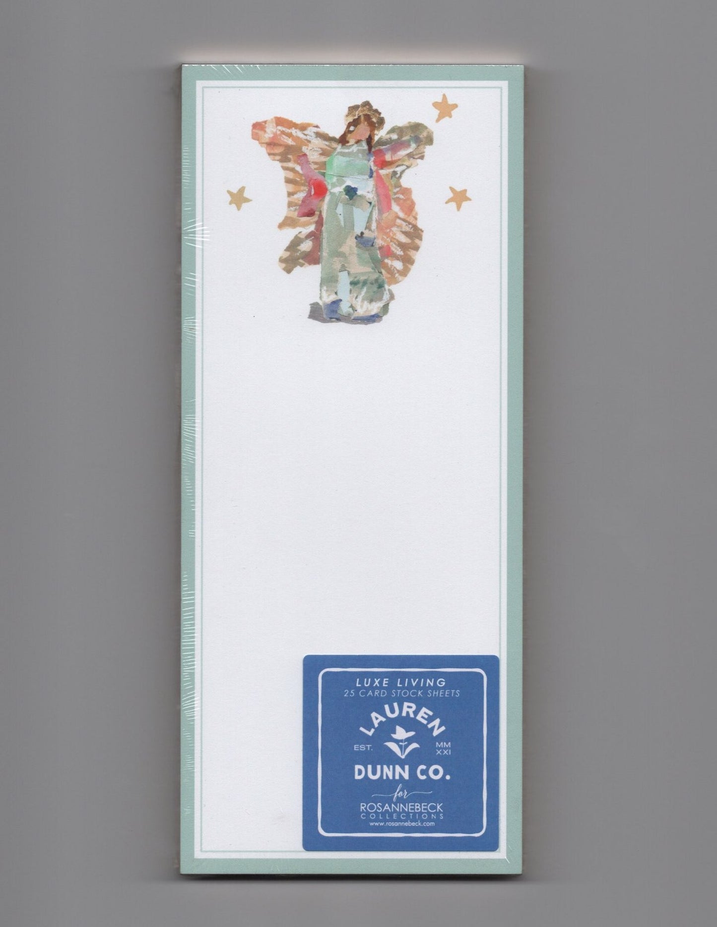 Lauren Dunn Watercolor Angel Skinny Notepad