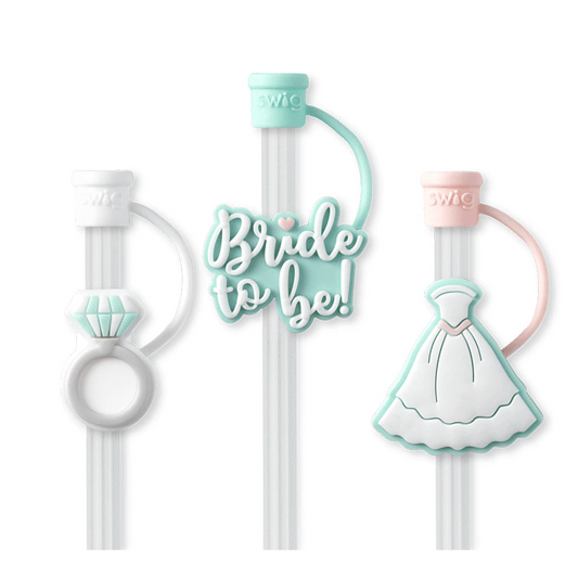Bride to Be Straw Topper Set