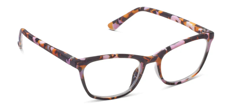 Gloria Pink Botanico Blue Light Reader Glasses by Peepers