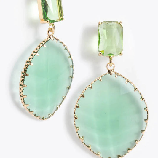 Violet & Brooks Sara Mint Green Crystal Statement Earrings