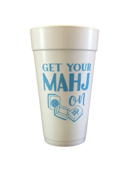 "Get Your Mahj On" Styrofoam Cups