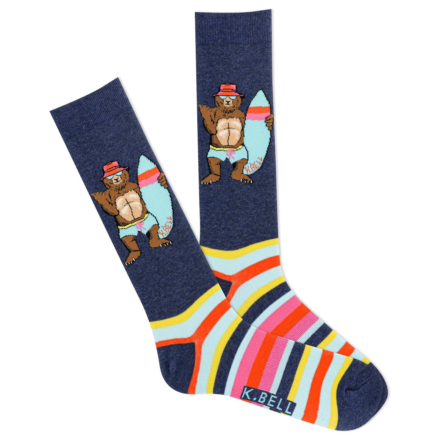 Men's Surfer Bear Crew Socks