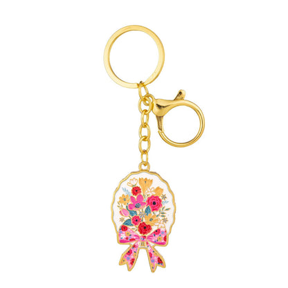 Bursting Blossoms Bows Keychain