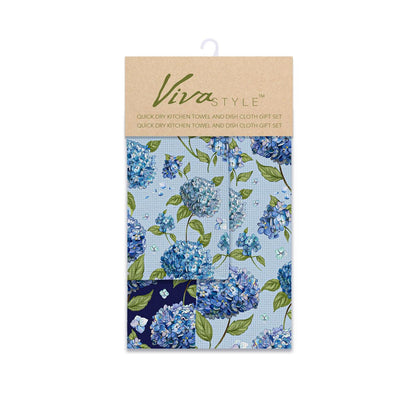 Viva Hydrangea Towel Set