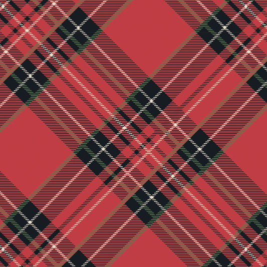 Red Plaid Guest & Cocktail Napkins