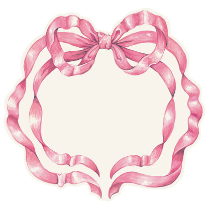 Die Cut Pink Bow Placemats