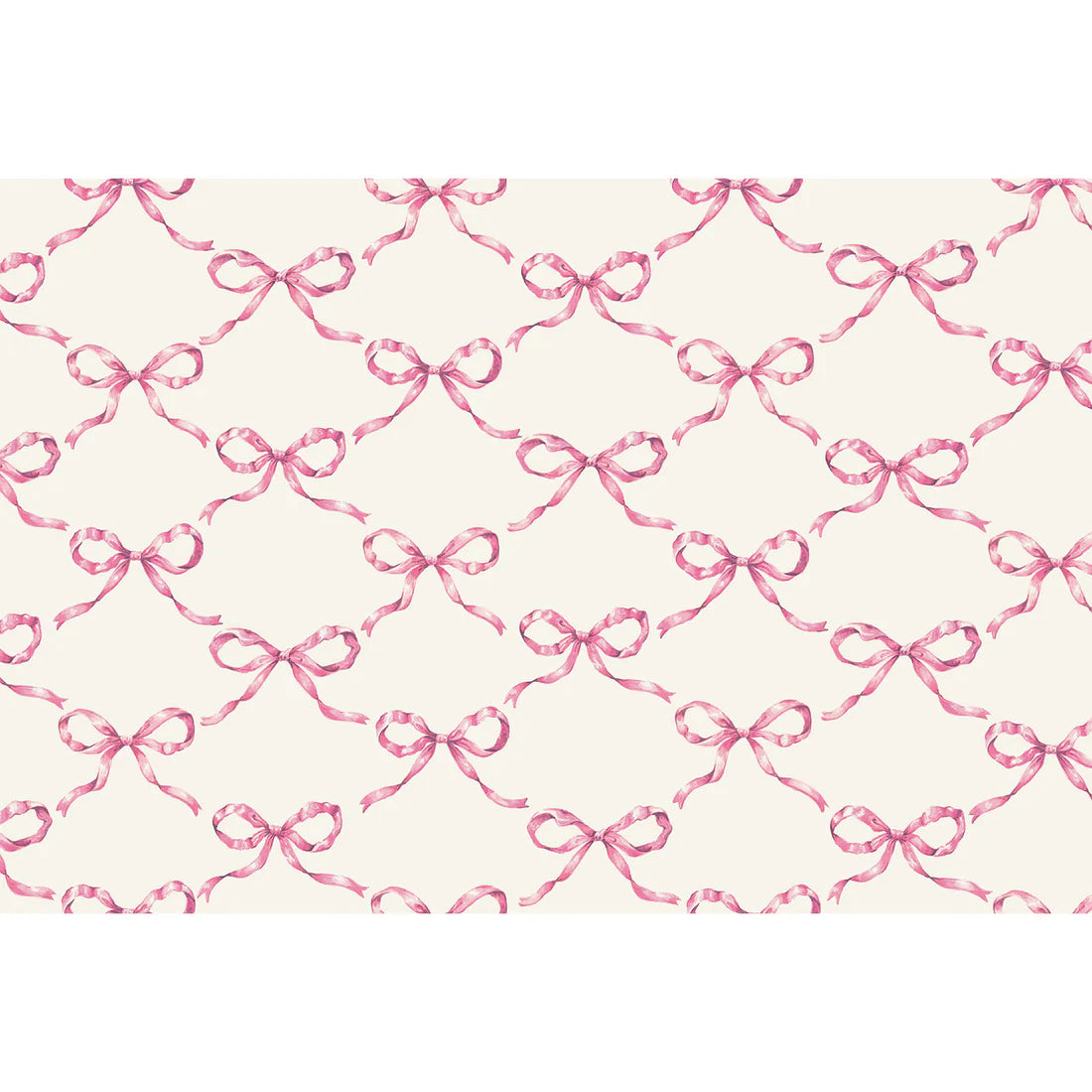 Pink Bow Lattice Placemat