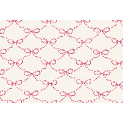 Pink Bow Lattice Placemat