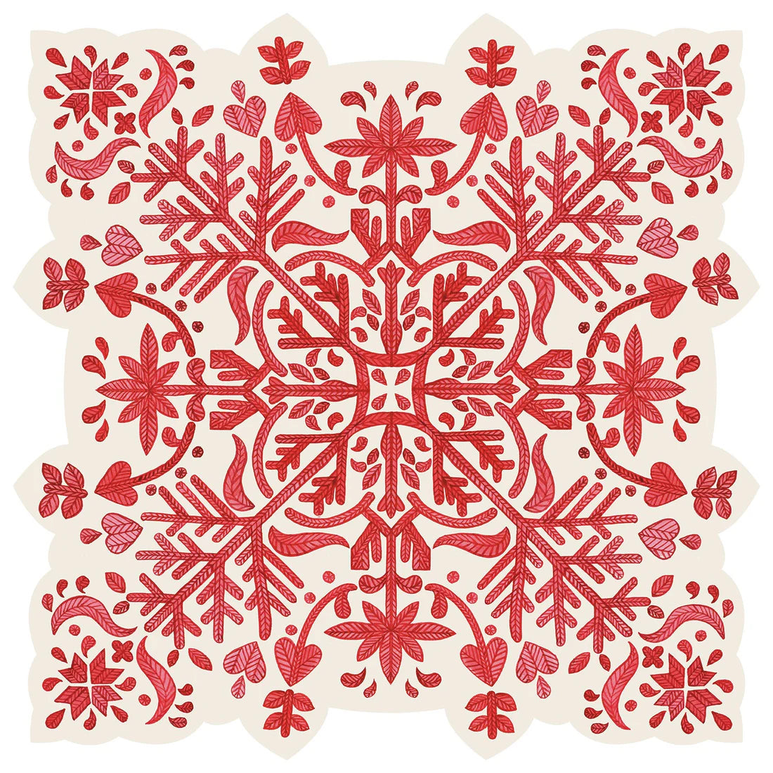 Die Cut Fair Isle Snowflake Paper Placemats