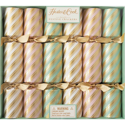 Peppermint Stripped Holiday Crackers