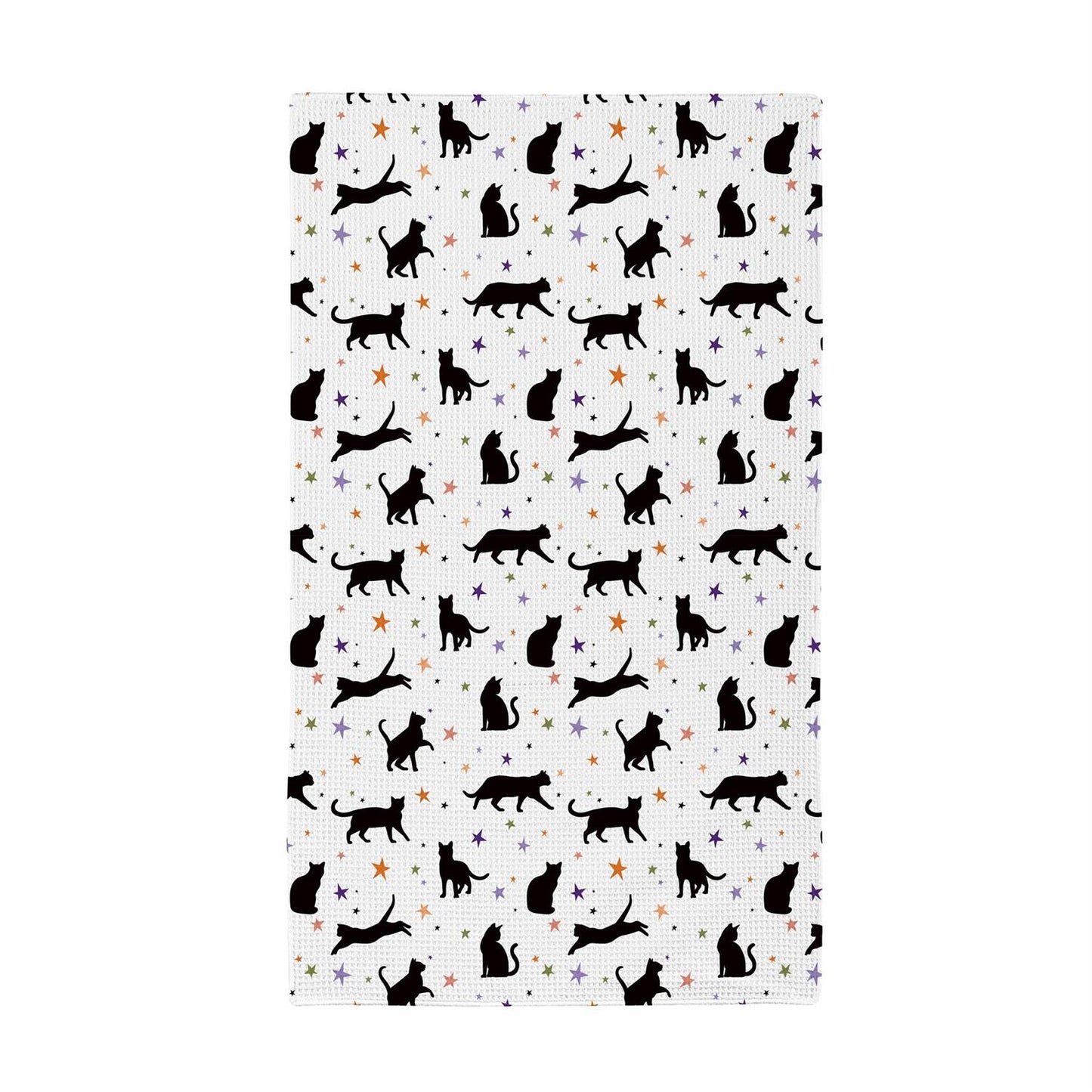 Haunted House Cats and Bows Quick Dry Kitchen Towel
