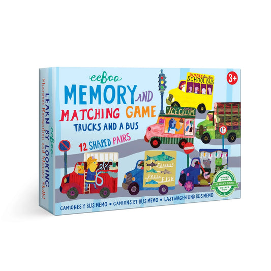 Memory and Matching Game: Trucks And A Bus