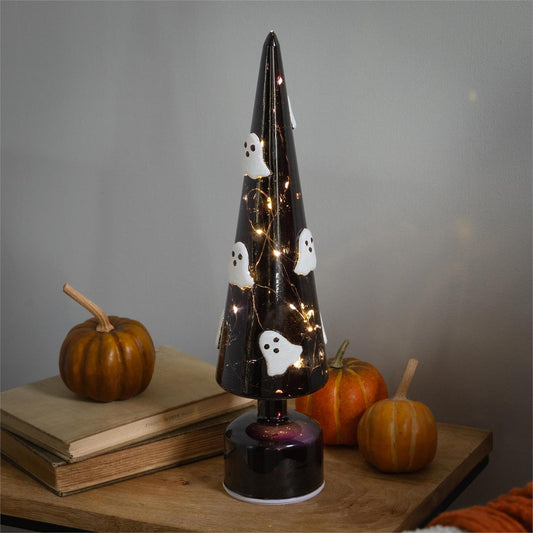 Haunted House LED Rotating Glass Ghost Tree