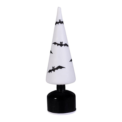 Haunted House LED Rotating Glass Tree with Bats
