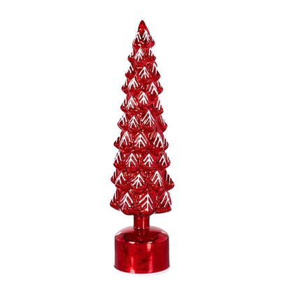 Scarlet Rotating Glass Tree