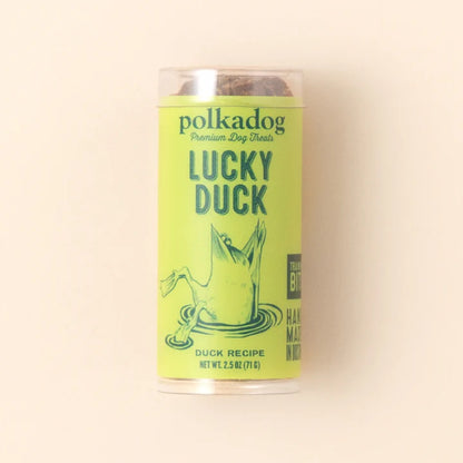 Polkadog Lucky Duck Recipe Dehydrated Training Bits Crunchy Dog Treats - 2oz tube