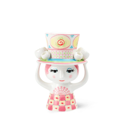 Bjørn Wiinblad Lady With Hat Vase - Pink