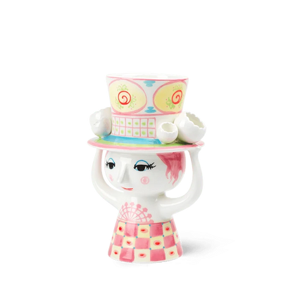 Bjørn Wiinblad Lady With Hat Vase - Pink