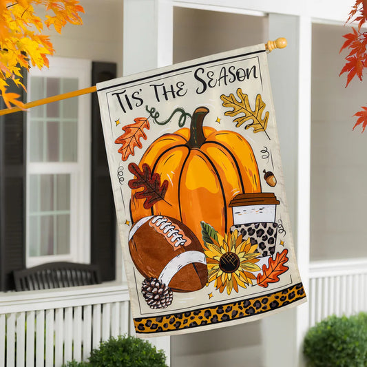 Tis' The Season Fall House Flag
