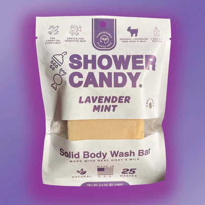 Shower Candy Goat Milk Body Wash Bar - Lavender Mint